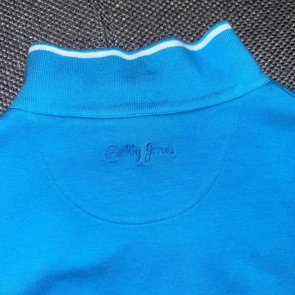 Bobby Jones Blue Quarter-Zip Pullover Sweater Large - Picture 5 of 5